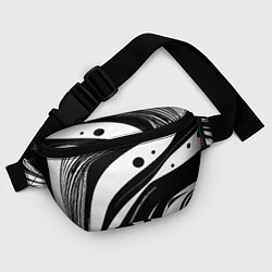 Поясная сумка Abstract black and white composition, цвет: 3D-принт — фото 2