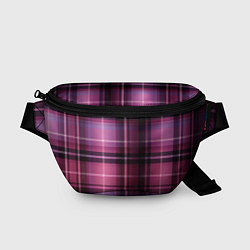 Поясная сумка Фиолетовая шотландская клетка, цвет: 3D-принт