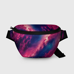 Поясная сумка Галактика в розовом цвете, цвет: 3D-принт