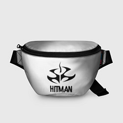 Поясная сумка Hitman glitch на светлом фоне, цвет: 3D-принт