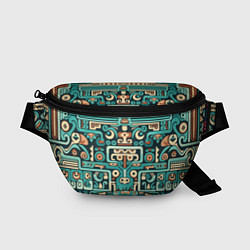 Поясная сумка Абстрактный паттерн в ацтекском стиле, цвет: 3D-принт