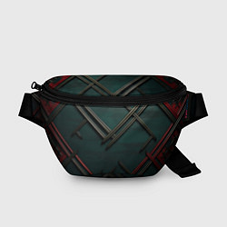 Поясная сумка Диагональный узор в шотландском стиле, цвет: 3D-принт