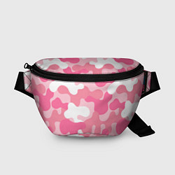 Поясная сумка Камуфляж розовый, цвет: 3D-принт