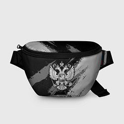 Поясная сумка Россия - серый монохромный, цвет: 3D-принт
