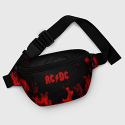 Поясная сумка AC DC огненный стиль, цвет: 3D-принт — фото 2
