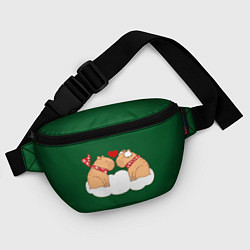 Поясная сумка Капибара влюблен, цвет: 3D-принт — фото 2