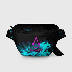 Поясная сумка Assassins Creed flame neon, цвет: 3D-принт