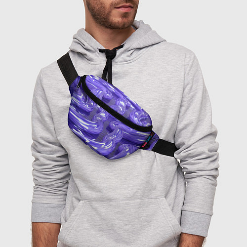 Поясная сумка Фиолетовая вязкая абстракция / 3D-принт – фото 3