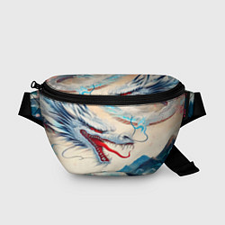 Поясная сумка Дракон на фоне японского пейзажа, цвет: 3D-принт