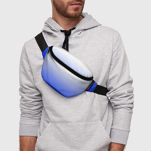 Поясная сумка Градиент бело-синий / 3D-принт – фото 3