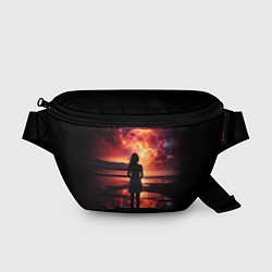 Поясная сумка Девушка на закате - космос, цвет: 3D-принт