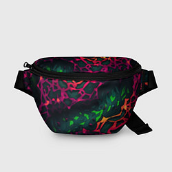 Поясная сумка Яркая абстракция в стиле камуфляжа, цвет: 3D-принт