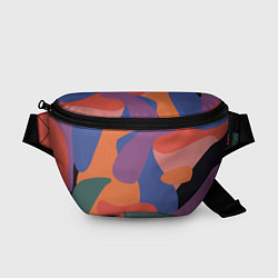 Поясная сумка Цветные кляксы, цвет: 3D-принт