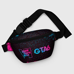 Поясная сумка GTA6 - neon gradient по-горизонтали, цвет: 3D-принт — фото 2