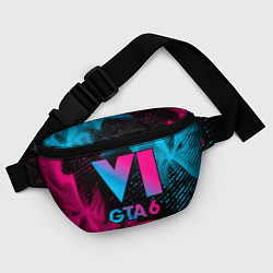 Поясная сумка GTA 6 - neon gradient, цвет: 3D-принт — фото 2