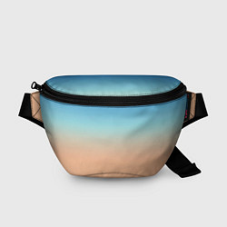 Поясная сумка Сине-бежевый градиент, цвет: 3D-принт