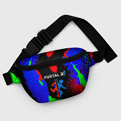 Поясная сумка Portal 2 краски сочные текстура, цвет: 3D-принт — фото 2