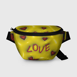 Поясная сумка Love эффект раздувания, цвет: 3D-принт