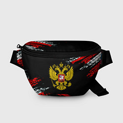 Поясная сумка Герб РФ краски патриотический, цвет: 3D-принт