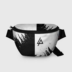 Поясная сумка Linkin park краски чёрнобелый, цвет: 3D-принт