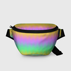 Поясная сумка Мягкие неоновые зигзаги, цвет: 3D-принт