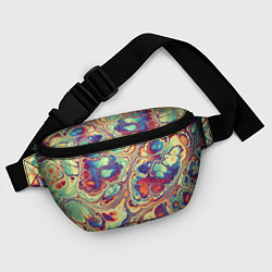 Поясная сумка Абстрактный разноцветный паттерн, цвет: 3D-принт — фото 2