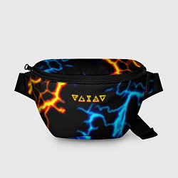 Поясная сумка Ведьмак огненное лого шторм, цвет: 3D-принт