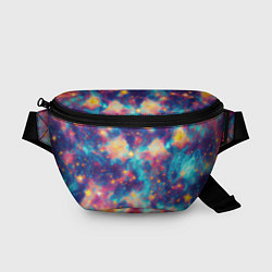 Поясная сумка Космические яркие узоры, цвет: 3D-принт