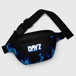 Поясная сумка Dayz синий огонь лого, цвет: 3D-принт — фото 2