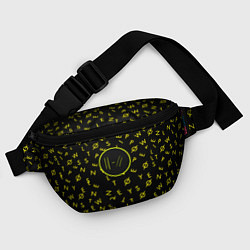 Поясная сумка Twenty one pilots pattern rock yellow, цвет: 3D-принт — фото 2