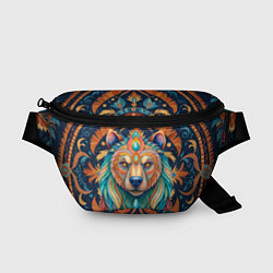 Поясная сумка Медведь шаман тотемное животное, цвет: 3D-принт