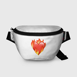 Поясная сумка Сердце в огне эмодзи, цвет: 3D-принт