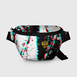 Поясная сумка Россия глитч краски текстура спорт, цвет: 3D-принт