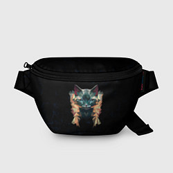 Поясная сумка Котик полигональный, цвет: 3D-принт