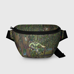 Поясная сумка Леший-озорник в лесу, цвет: 3D-принт