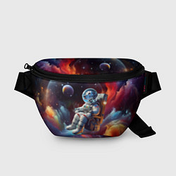 Поясная сумка Космонавт далматинец в неоновой галактике, цвет: 3D-принт