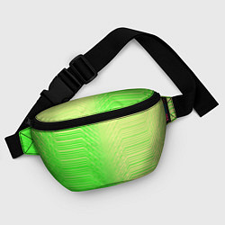 Поясная сумка Зелёные градиентные линии, цвет: 3D-принт — фото 2