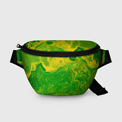 Поясная сумка Зеленые подтеки, цвет: 3D-принт