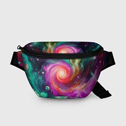 Поясная сумка Космическая неоновая фантазия - нейросеть, цвет: 3D-принт