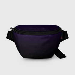 Поясная сумка Фиолетово-чёрный тёмный градиент, цвет: 3D-принт