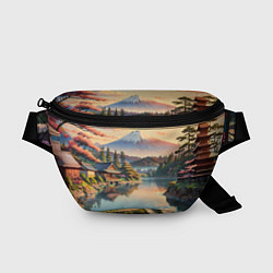 Поясная сумка Спокойный рассвет над японским горизонтом, цвет: 3D-принт