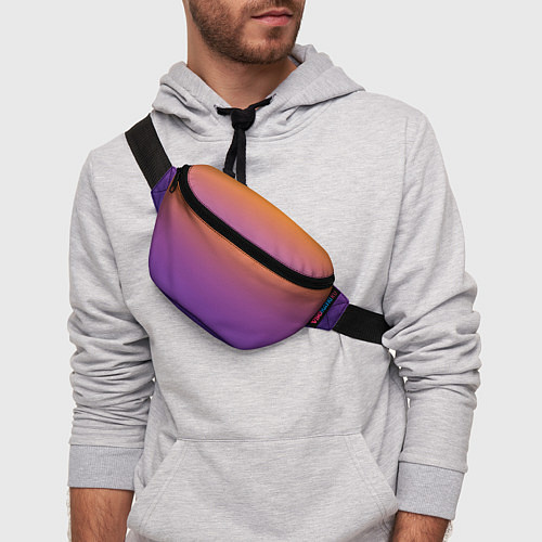 Поясная сумка Градиент оранжево-фиолетовый / 3D-принт – фото 3