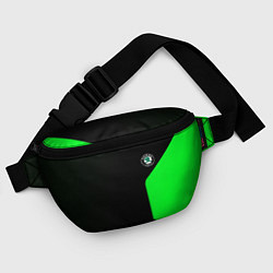 Поясная сумка Skoda pattern sport green, цвет: 3D-принт — фото 2
