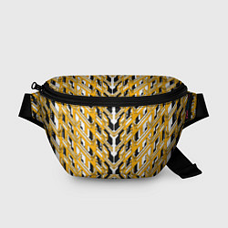 Поясная сумка Жёлтая техно броня, цвет: 3D-принт