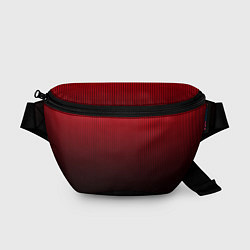 Поясная сумка Красно-чёрный градиент в полоску, цвет: 3D-принт