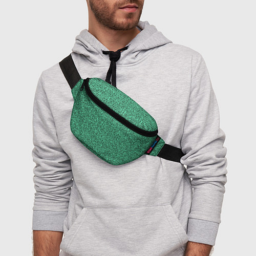 Поясная сумка Мозаика нефритовый зелёный / 3D-принт – фото 3