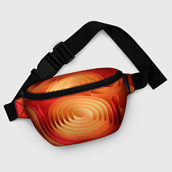 Поясная сумка Оранжевые объемные круги, цвет: 3D-принт — фото 2