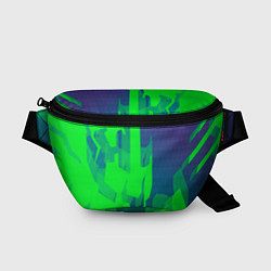 Поясная сумка Зеленый фиолет, цвет: 3D-принт