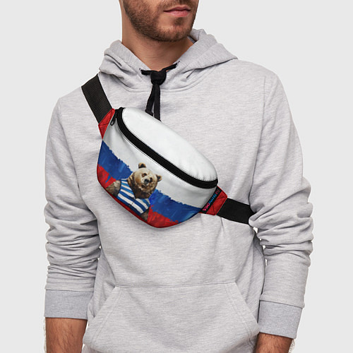 Поясная сумка Медведь и флаг России / 3D-принт – фото 3
