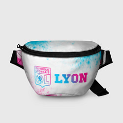 Поясная сумка Lyon neon gradient style по-горизонтали, цвет: 3D-принт